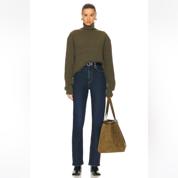 Agolde Denim - AGOLDE 24 High Rise Stovepipe Dark Wash Jeans Song
